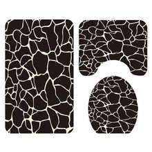 Load image into Gallery viewer, Marble Print Shower Curtain 4 Piece Carpet Cover Toilet Cover Bath Mat Pad Set Bathroom Curtain with 12 Hooks