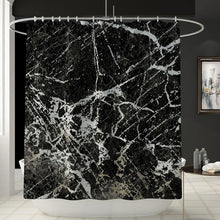 Load image into Gallery viewer, Marble Print Shower Curtain 4 Piece Carpet Cover Toilet Cover Bath Mat Pad Set Bathroom Curtain with 12 Hooks