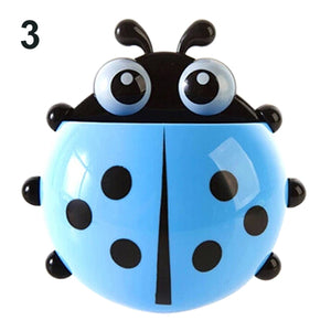 Ladybug Toothbrush Holder Suction Ladybird Toothpaste Wall Sucker Bathroom Sets Household Merchandises Set