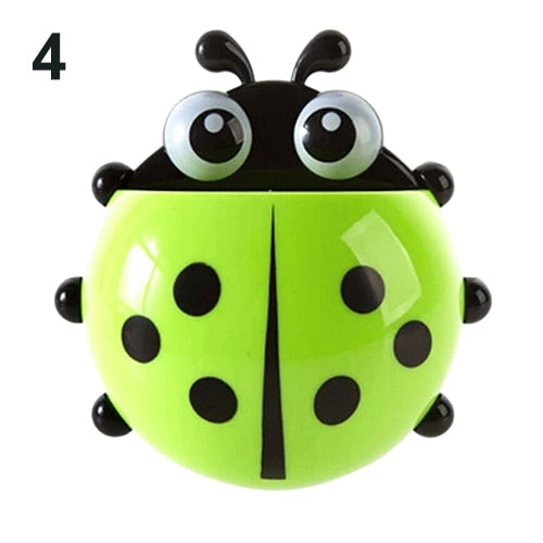 Ladybug Toothbrush Holder Suction Ladybird Toothpaste Wall Sucker Bathroom Sets Household Merchandises Set