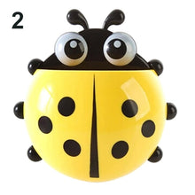 Load image into Gallery viewer, Ladybug Toothbrush Holder Suction Ladybird Toothpaste Wall Sucker Bathroom Sets Household Merchandises Set