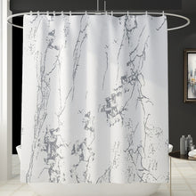 Load image into Gallery viewer, Marble Print Shower Curtain 4 Piece Carpet Cover Toilet Cover Bath Mat Pad Set Bathroom Curtain with 12 Hooks