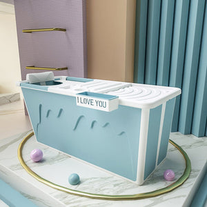Adult Bathtub Portable with Adult Shower Seat Collapsible Bathtub Baby Swimming Bath Household Large Tub Folding Shower Tray