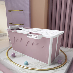 Adult Bathtub Portable with Adult Shower Seat Collapsible Bathtub Baby Swimming Bath Household Large Tub Folding Shower Tray
